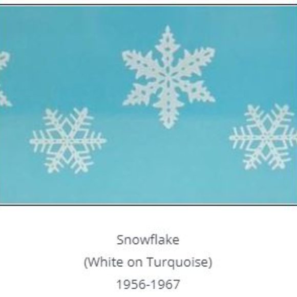 ANTIQUE Turquoise Pyrex Snowflake Dish 1956 - 1967 - Picture 3 of 6